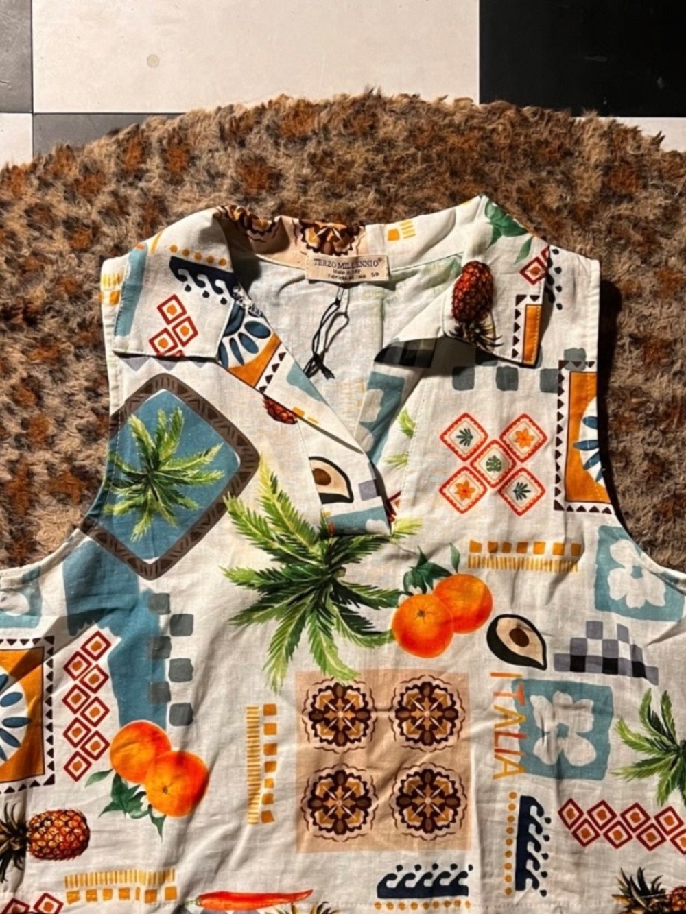 NWT TERZO  MILLENNINORESORT SHIRT MADE IN ITALY SIZE LARGE - Picture 2 of 2